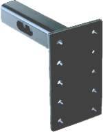 Convert-A-Ball - Convert-A-Ball AM-PC-3 Cushioned Pintle Adapter Plate Adjustable 10 Holes