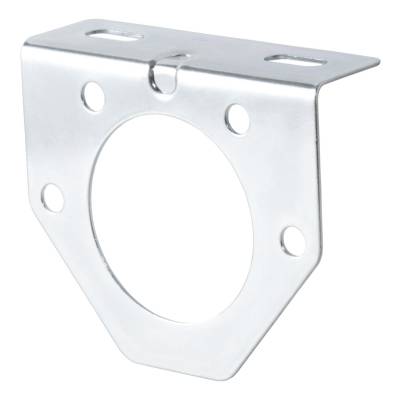 CURT - CURT Mfg 58222  Trailer Wire Connector Bracket - Mounting bracket for 7-way round sockets