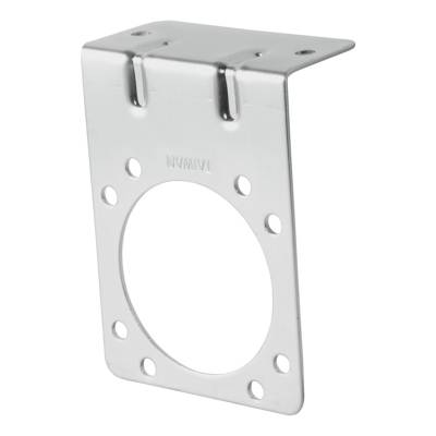 CURT - CURT Mfg 58230  Trailer Wire Connector Bracket - Mounting bracket for 7-way round RV car ends