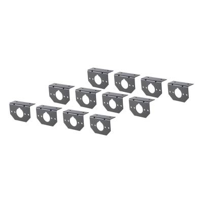 CURT - CURT Mfg 57207  Trailer Wire Connector Bracket - Bracket for 4-way, 5-way, and 6-way round sockets, bulk 12-Pack