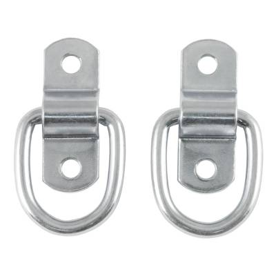 CURT - CURT Mfg 83731  1,200 Lb Cap, 10 Ga Stl D-Ring, .225 Dia. Bright Zinc-Pkg(2)