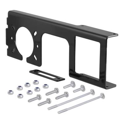 CURT - CURT Mfg 58000  Easy Mount Electrical Bracket - Easy Mount Bracket for 4 or 5-way Flat Plug and 6 or 7-Way Flat Plug Connectors