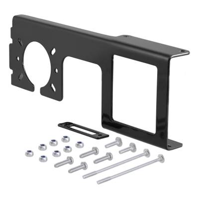 CURT - CURT Mfg 58003  Easy Mount Electrical Bracket - Easy Mount Bracket for 4 or 5-way Flat Plug Connectors and 6 or 7-Way Flat Plug Connectors