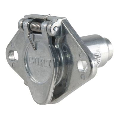 CURT - CURT Mfg 58070  4-Way Round Wiring Connector - 4-way round socket, car end