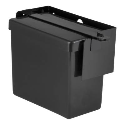 CURT - CURT Mfg 52090  Battery Case - Plastic case with black metal bracket and a lockable bar to secure your battery