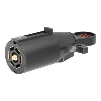 CURT - CURT Mfg 58271  12V 7-Way Rv Round Circuit Tester - Pkg. - 7-way round RV connector tester, Packaged