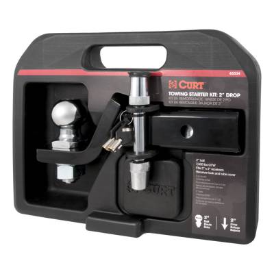 CURT - CURT Mfg 45534  Towing Starter Kit w/ 2" Drop Ball Mount