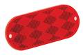 Bargman Reflector Oblong Red with Mounting Holes and Adhesive Back