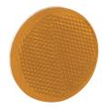 Bargman Reflector 2-3/16" Round Adhesive Mount Amber