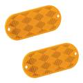 Bargman Reflector Rectangular Amber 3-1/4" x 1-1/2" - Adhesive