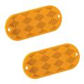 Bargman Reflector Oblong Amber with Mounting Holes and Adhesive Back