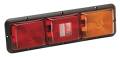 Bargman Taillight #84 Recessed Triple Long Horizonal Red, Backup, Amber - Black Base