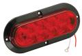 Bargman 6" Red Oval LED Surface Mount Light w/Black Flange Base