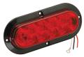 Bargman 6" Red Oval LED Surface Mount Light w/Black Flange Base