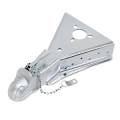 BULLDOG Coupler, A-Frame Wedge-Latch, 15,000 lbs., Round Jack Hole, Bolt-On, Zinc