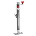 BULLDOG Swivel Jack, Topwind, 15" Travel, Weld-On Tubular Mount, 2,000 lbs. Lift Capacity (Includes Foot Plate)