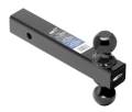 Draw-Tite Dual-Ball Ball Mount, 2" Sq. Solid Shank, 8" Length, w/Black 2" & 2-5/16" Balls, Black