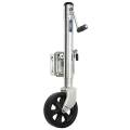 Fulton Jack, 1500 lbs., Swing-Away, Bolt-On, Steel Construction, 10" Travel, 8" Poly Wheel