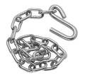Highland Safety Chain, Class III GVWR 5,000 lbs. 30", 1/4" Proof Coil, Grade 30 S-Hook, One End