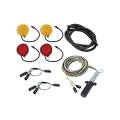 Wesbar Economy AG LED Light Kit, 7-Pin, w/ Pedestal Mount Amber/Amber/Red, Tri-Mold w/35' Wishbone Harness