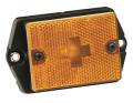 Wesbar Side Marker/Clearance Light Amber w/Reflex Lens w/Black Ear-Mount Base