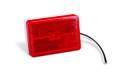 Wesbar Clearance Light LED Waterproof Red w/Reflex w/White Base