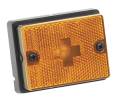 Wesbar Side Marker/Clearance Light Amber w/Reflex Lens w/Black Stud-Mount Base