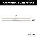 CURT - CURT 44" Universal Weld-On Hitch Center Section, 2" Receiver (No Side Plates) - Image 2