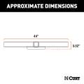 CURT - CURT 44" Universal Weld-On Hitch Center Section, 2-1/2" Receiver (No Side Plates) - Image 2