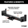 CURT - CURT Universal Weld-On Trailer Hitch, 2-1/2" Receiver (Up to 44" Frames, 9" Drop) - Image 3