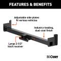 CURT - CURT Universal Weld-On Trailer Hitch, 2-1/2" Receiver (Up to 62" Frames, 9" Drop) - Image 3