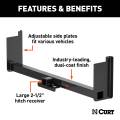 CURT - CURT Universal Weld-On Trailer Hitch, 2-1/2" Receiver (Up to 62" Frames, 18" Drop) - Image 3