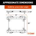 CURT - CURT Puck System 5th Wheel Rails, Select Chevy Silverado, GMC Sierra 2500 HD, 3500 HD - Image 2