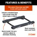 CURT - CURT Puck System 5th Wheel Rails, Select Chevy Silverado, GMC Sierra 2500 HD, 3500 HD - Image 3