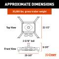 CURT - CURT Spyder 5th Wheel Rail Gooseneck Hitch with 2-5/16" Ball, 30K - Image 2