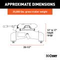 CURT - CURT A20 5th Wheel Hitch, Select Silverado, Sierra 2500, 3500 HD, 8' Bed Puck System - Image 2