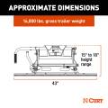 CURT - CURT E16 Sliding 5th Wheel Hitch with Rails, 16,000 lbs. - Image 2