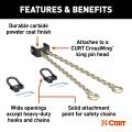 CURT - CURT CrossWing 5th Wheel Safety Chain Assembly with Rail Anchors - Image 3
