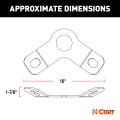 CURT - CURT CrossWing 5th Wheel Safety Chain Anchor Plate for Gooseneck Ball - Image 2