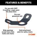 CURT - CURT CrossWing 5th Wheel Safety Chain Anchor Plate for Gooseneck Ball - Image 3