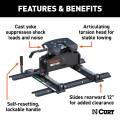 CURT - CURT A16 Sliding 5th Wheel Hitch with Rails, 16,000 lbs. - Image 3