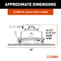CURT - CURT A20 Sliding 5th Wheel Hitch with Rails, 20,000 lbs. - Image 2