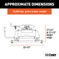 CURT - CURT Q20 Sliding 5th Wheel Hitch, Select Ford F250, F350, F450, 6.75' Bed Puck System - Image 2