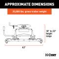 CURT - CURT Q20 Sliding 5th Wheel Hitch, 20K, Select Ram 2500, 3500, 6.5' Bed Puck System - Image 2
