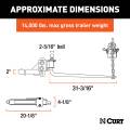 CURT - CURT Round Bar Weight Distribution Hitch with Lubrication, Sway Control (10-14K) - Image 2