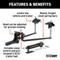 CURT - CURT Round Bar Weight Distribution Hitch with Lubrication, Sway Control (10-14K) - Image 3