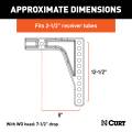 CURT - CURT Weight Distribution Shank (2-1/2" Shank, 8" Drop) - Image 2