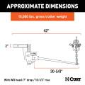 CURT - CURT Deep Drop Trunnion Bar Weight Distribution Hitch (8K - 10K lbs, 30-5/8" Bars) - Image 2