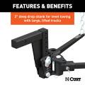 CURT - CURT Deep Drop Trunnion Bar Weight Distribution Hitch (8K - 10K lbs, 30-5/8" Bars) - Image 5
