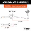 CURT - CURT Short Trunnion Bar Weight Distribution Hitch with Sway Control (10-15K, 28-3/8") - Image 2
